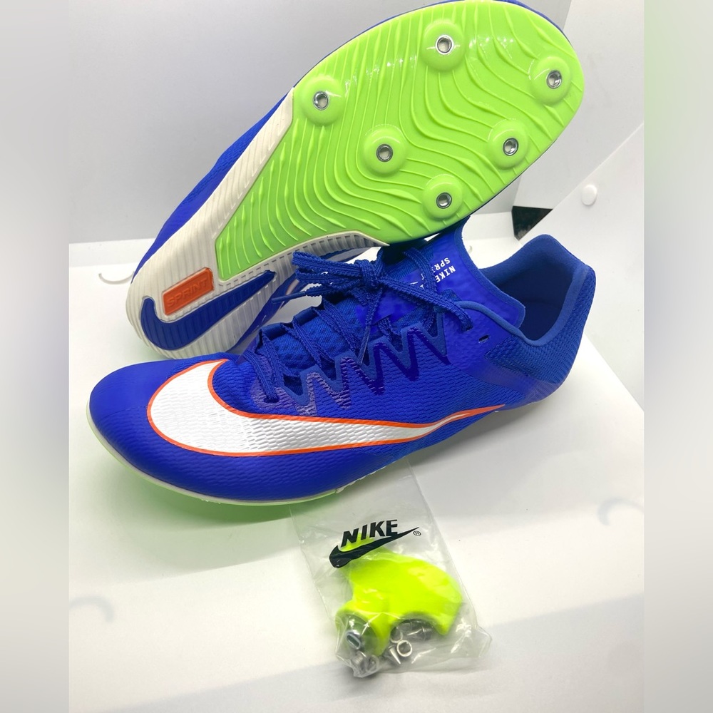 Nike Zoom Rival Sprint Track Spikes Shoes Blue White Men’s Size 12.5 DC8753-401